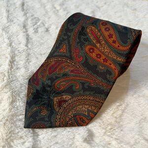 Villa Bugatti Men Neck Tie 100% Italian Silk - Made in USA - Paisley - 57x3.75"